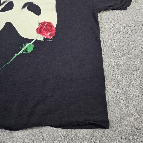 Vintage Phantom‎ of the Opera Shirt Mens XL Black 80s Glow in the Dark - Picture 2 of 11
